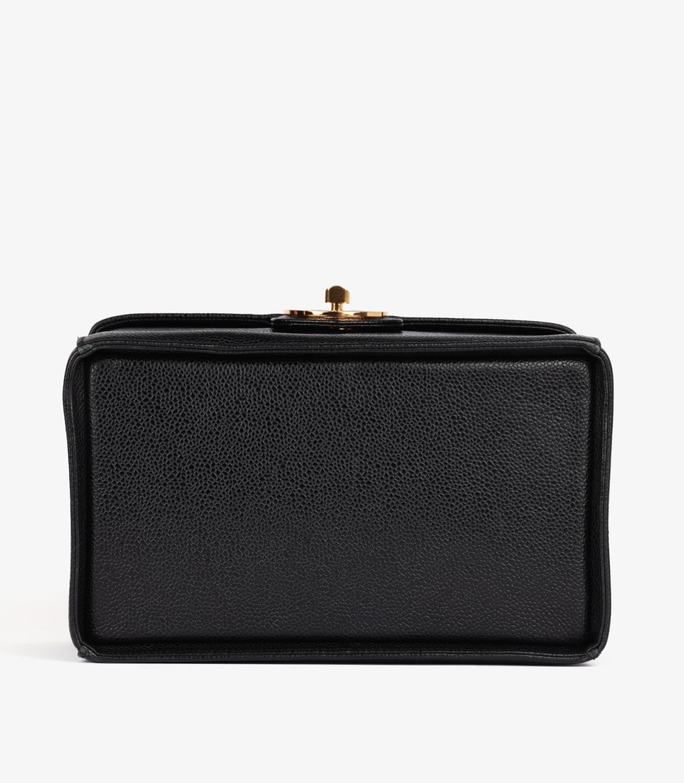Chanel Black Caviar Leather Vintage Classic Vanity Shoulder Bag - 7
