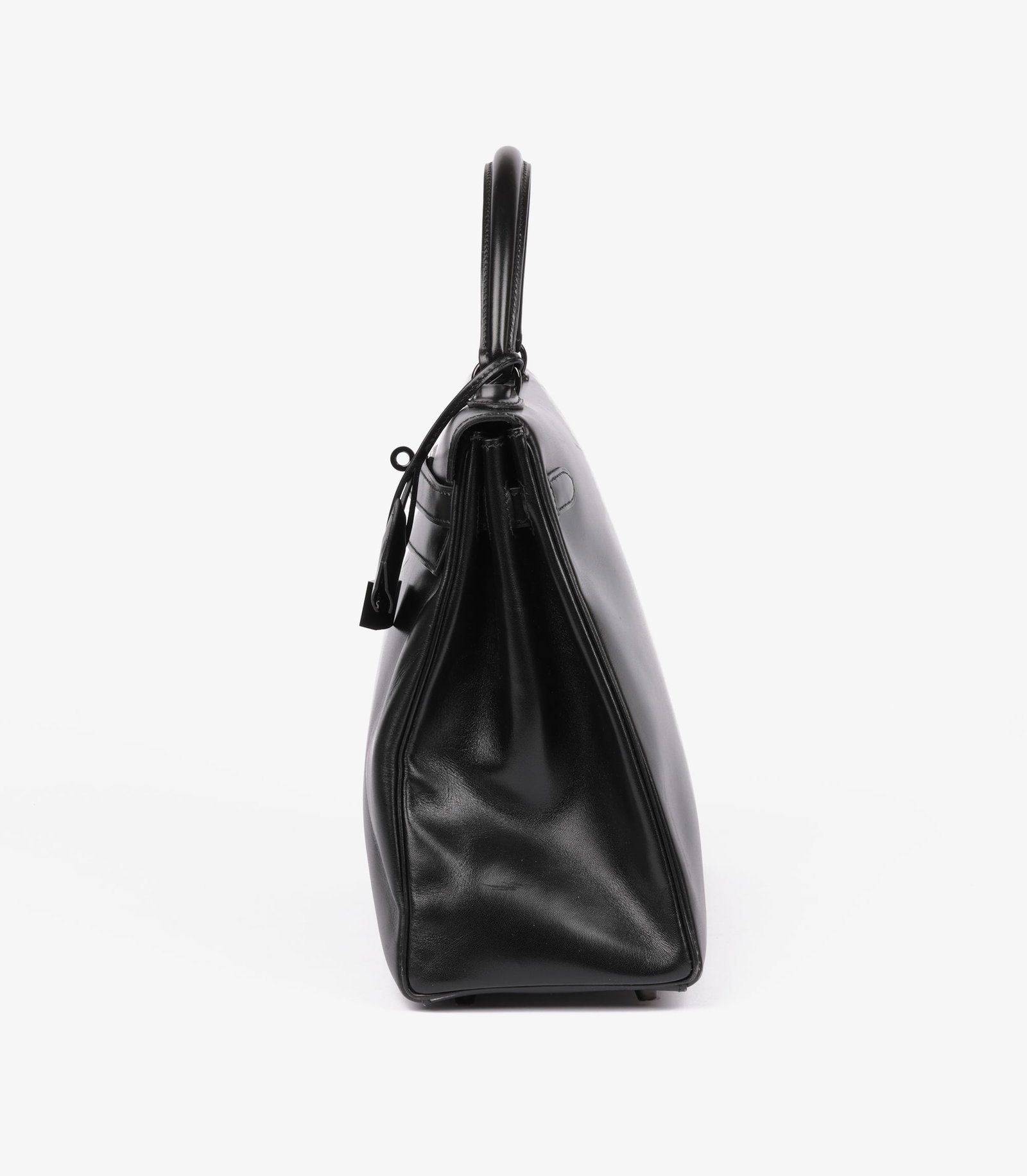 Hermès Black Box Calf Leather SO Black Kelly 35cm Retourne Handbag - 6
