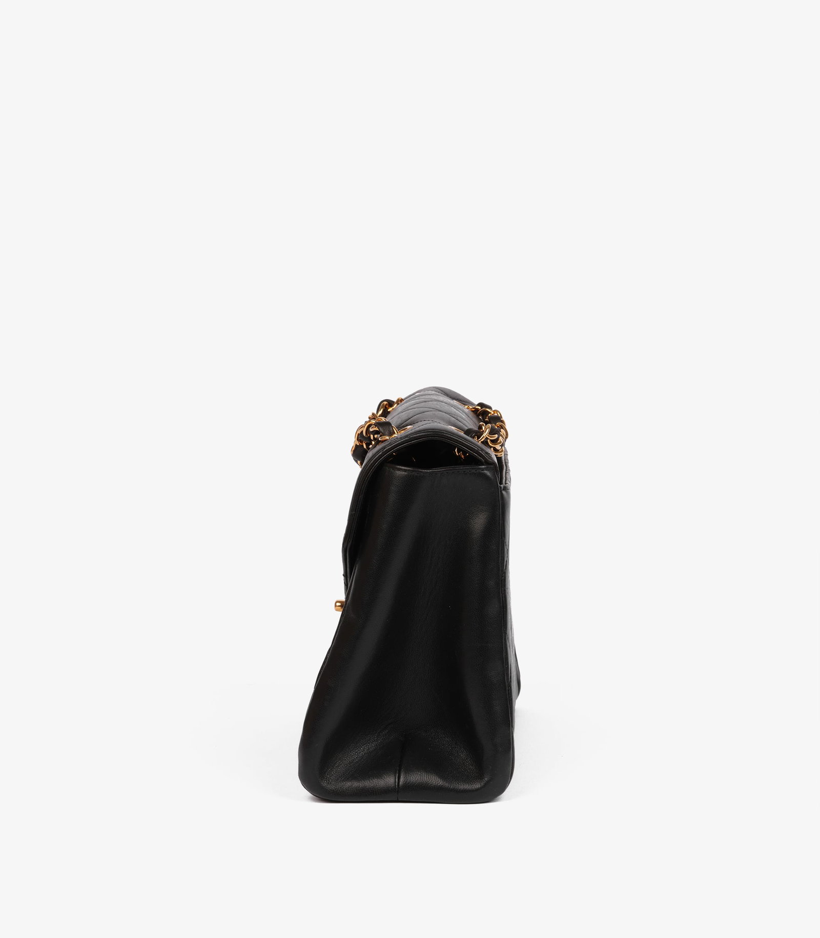 Chanel Black Quilted Lambskin Vintage Medium Envelope Classic Single Flap Bag - 6