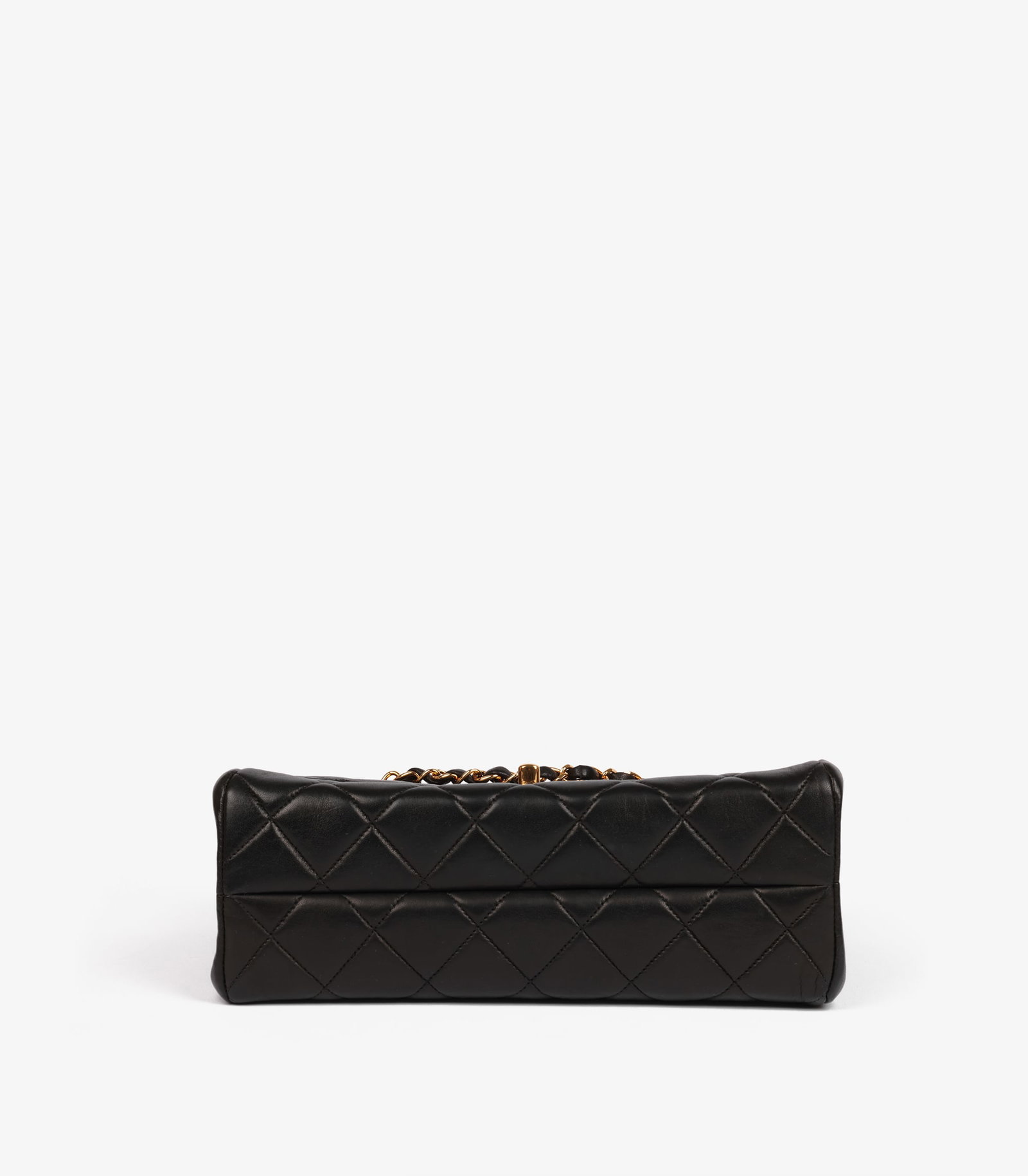 Chanel Black Quilted Lambskin Vintage Medium Envelope Classic Single Flap Bag - 7