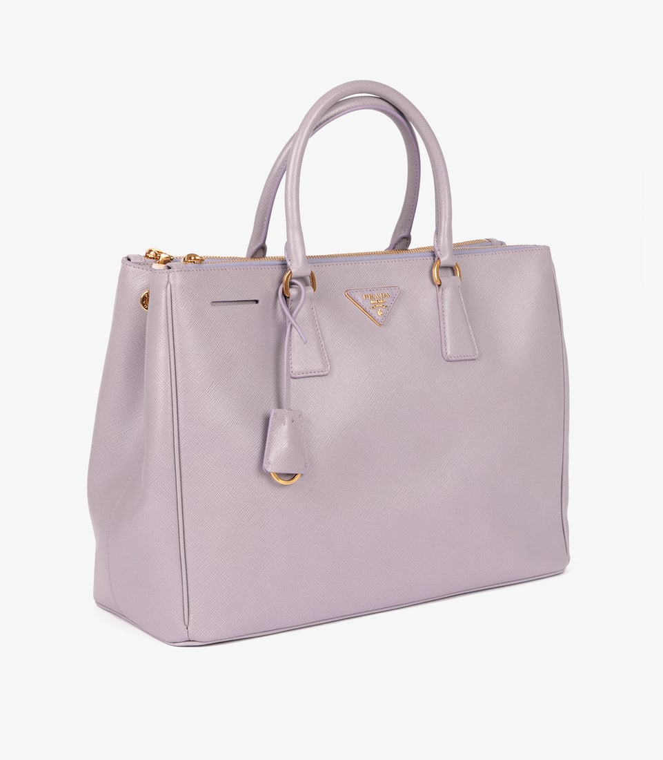 Prada Glicine Saffiano Lux Leather Special Order Large Galleria Tote - 3