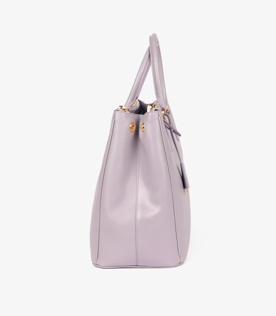 Prada Glicine Saffiano Lux Leather Special Order Large Galleria Tote - 5