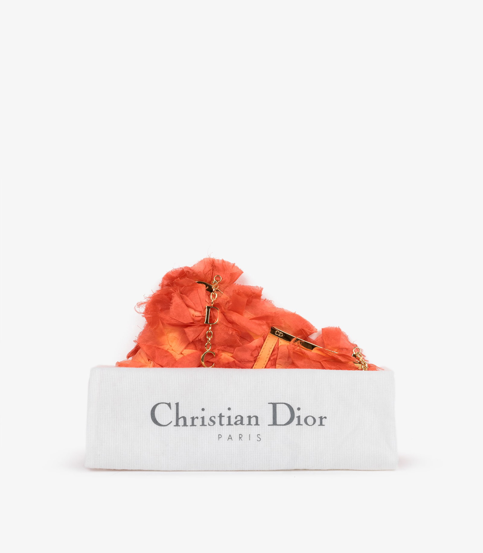 Christian Dior Coral Silk Vintage Rose Petal Mini Saddle Bag - 11