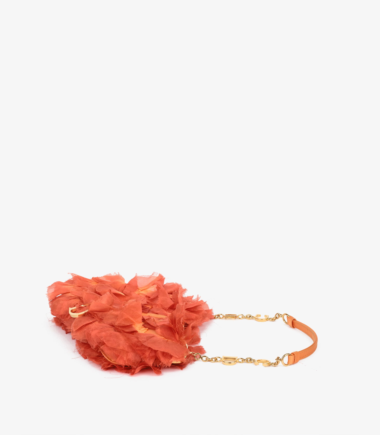 Christian Dior Coral Silk Vintage Rose Petal Mini Saddle Bag - 5