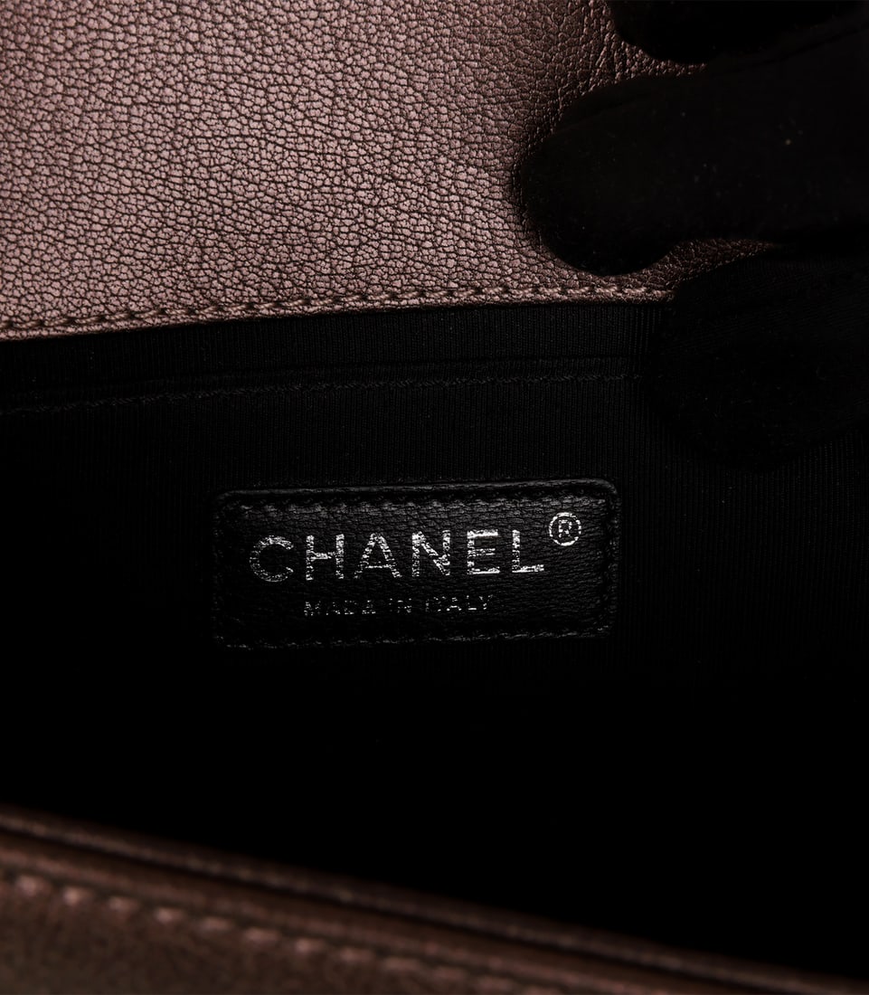 Chanel Iridescent Quilted Calfskin Leather Medium Le Boy Bag - 8