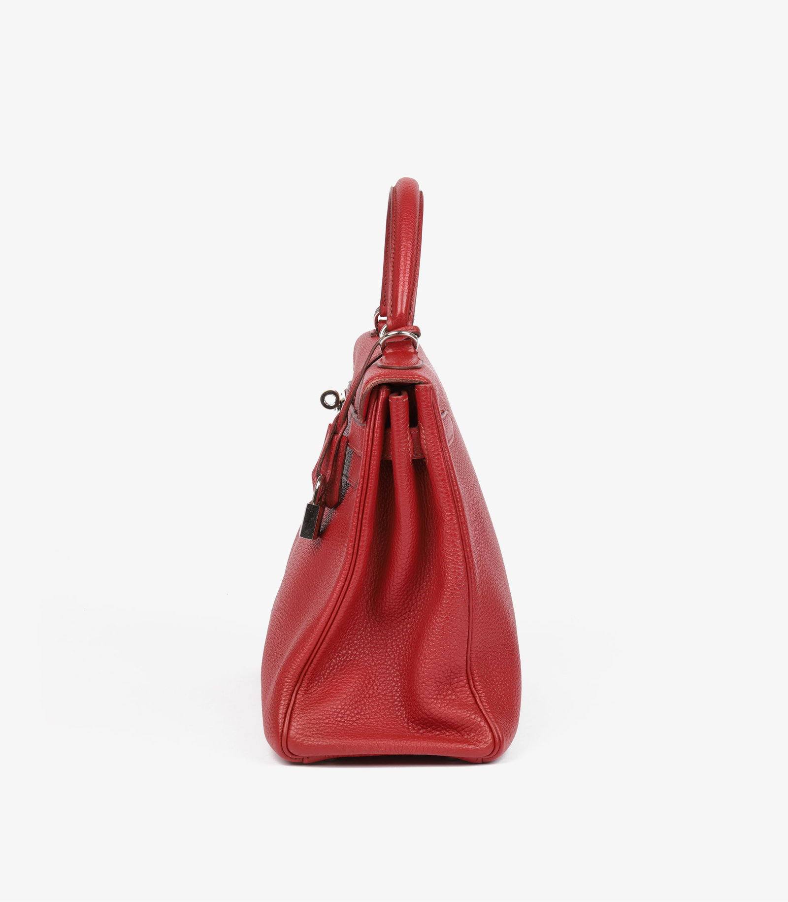 Hermès Rouge Garance Togo Leather Kelly 32cm Retourne Handbag - 6