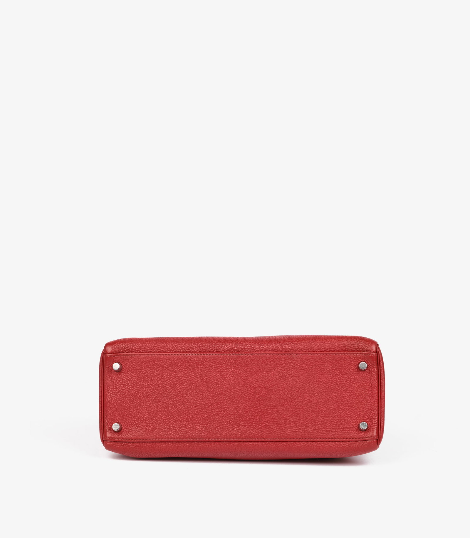 Hermès Rouge Garance Togo Leather Kelly 32cm Retourne Handbag - 7