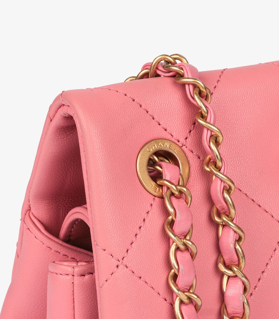 Chanel Pink Quilted Lambskin A Real Catch Classic Flap Bag - 8