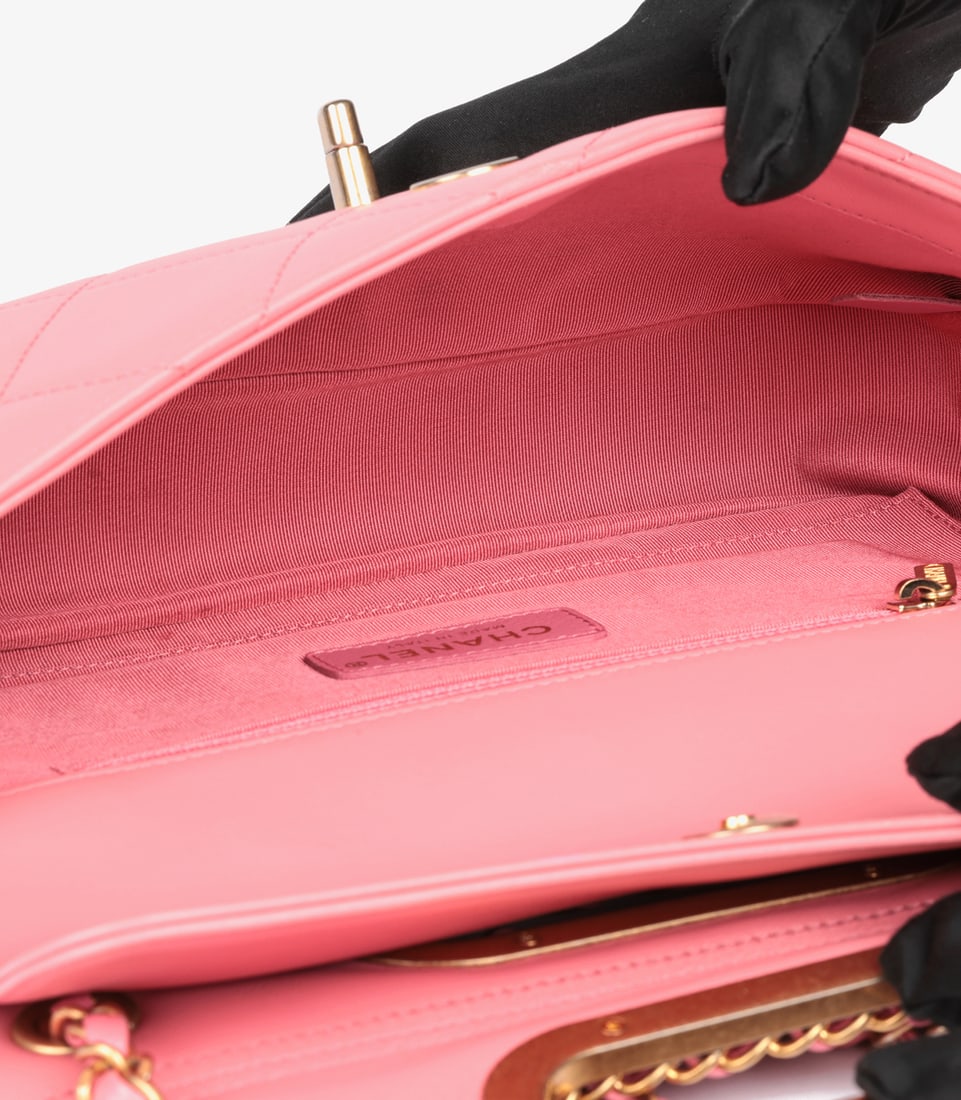 Chanel Pink Quilted Lambskin A Real Catch Classic Flap Bag - 9