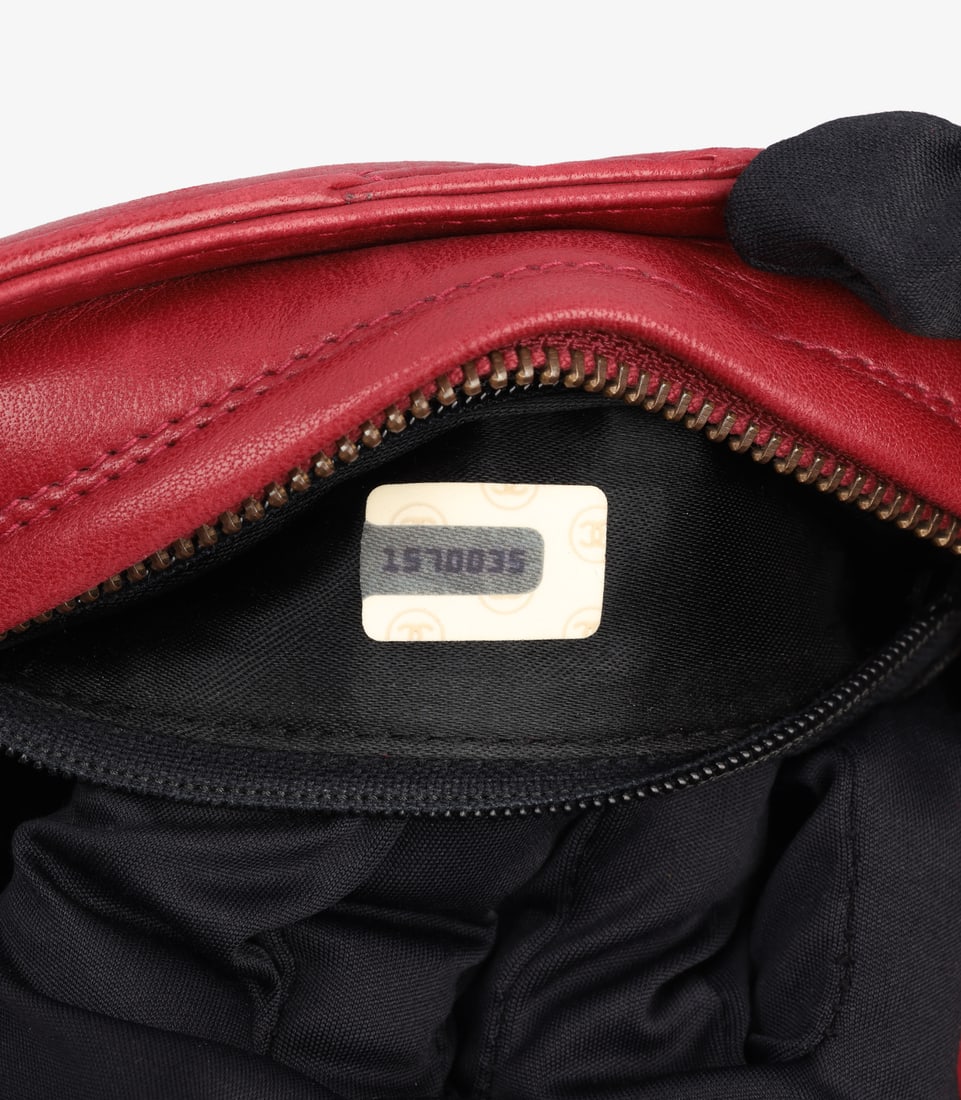 Chanel Red Lambskin Leather Vintage Micro Fringe Timeless Shoulder Bag - 10