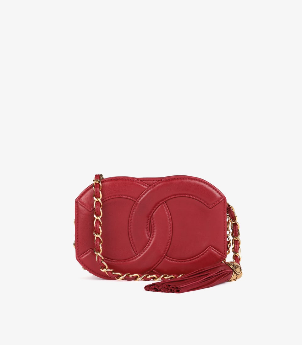 Chanel Red Lambskin Leather Vintage Micro Fringe Timeless Shoulder Bag: Title: Chanel Red Lambskin Leather Vintage Micro Fringe Timeless Shoulder Bag Description: Chanel Red Lambskin Leather Vintage Micro Fringe Timeless Shoulder Bag Product Details HB6095 Brand: