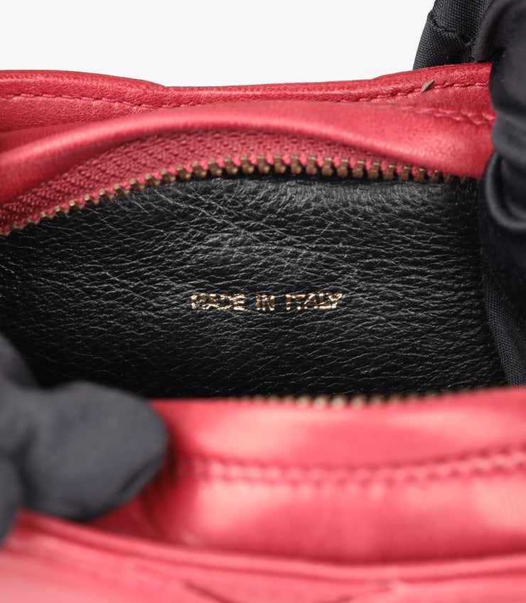 Chanel Red Lambskin Leather Vintage Micro Fringe Timeless Shoulder Bag - 8