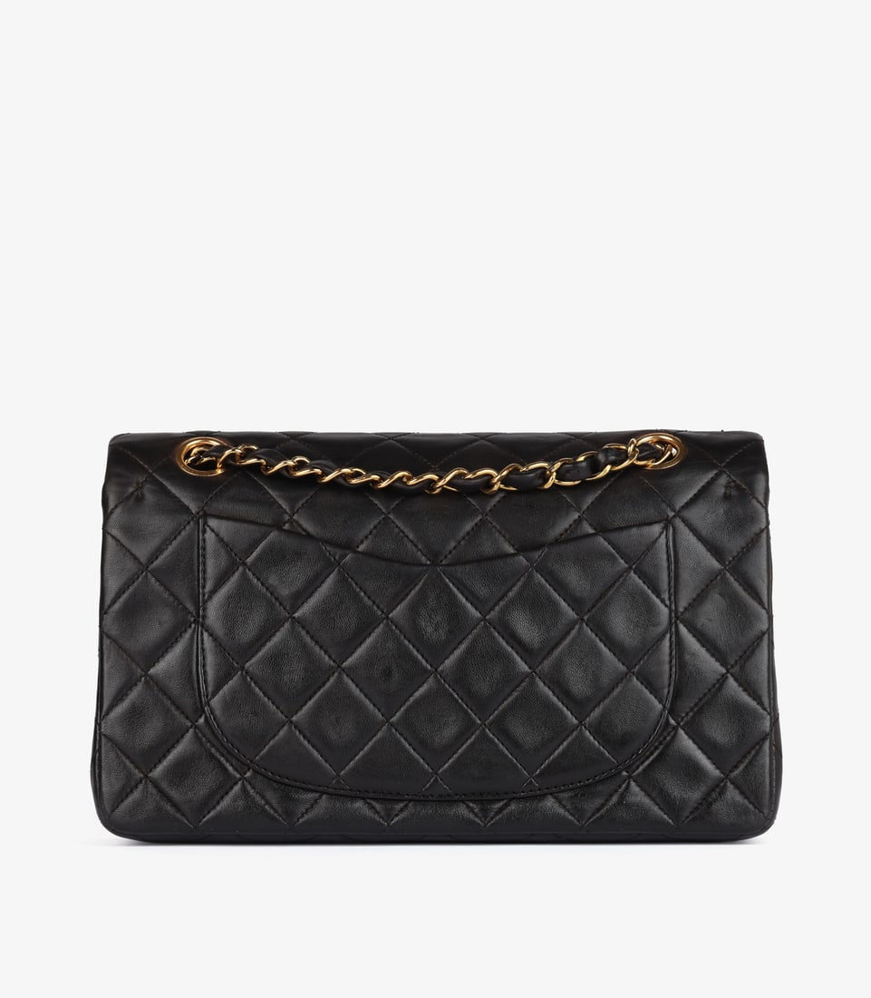 Chanel Black Quilted Lambskin Vintage Small Classic Double Flap Bag - 6