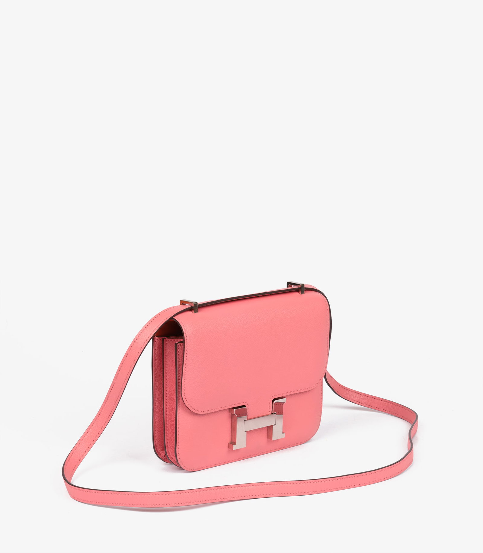 Hermès Rose D'eté & Terre Battue Evercolor Leather Verso Constance 18 Handbag - 3