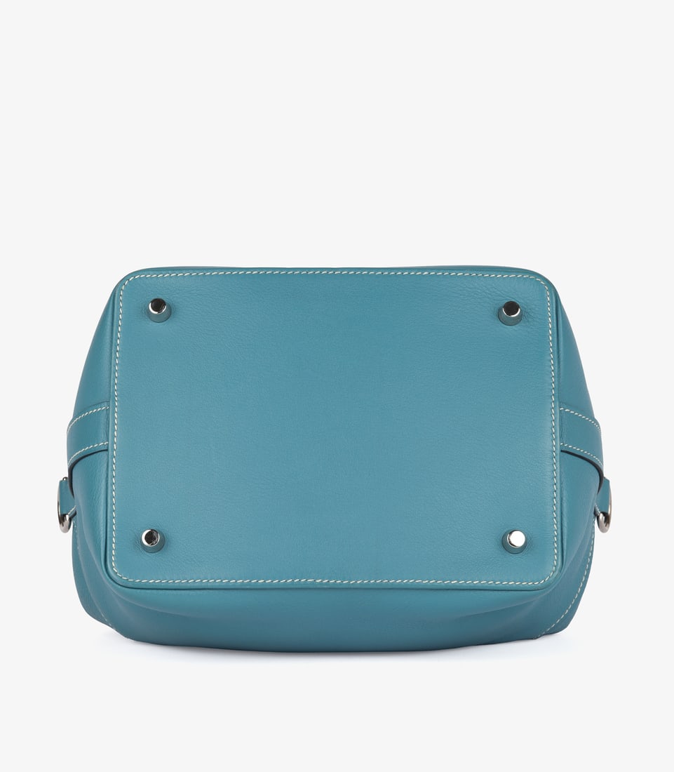 Hermès Blue Evercolor Leather Toolbox 20cm Handbag - 7