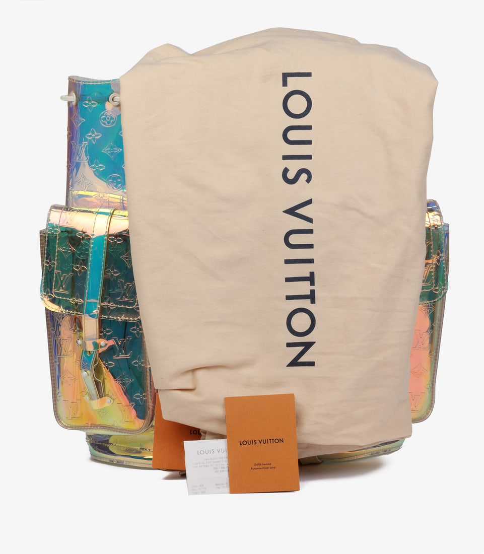 Louis Vuitton x Virgil Abloh Iridescent Monogram PVC Prism Christopher Backpack GM - 11