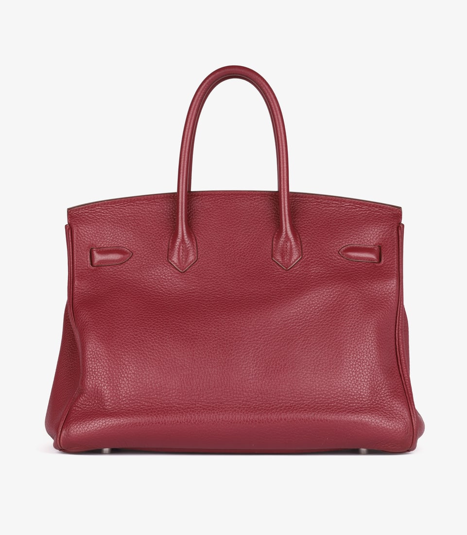 Hermès Rubis Clemence Leather Birkin 35cm Retourne Handbag - 6