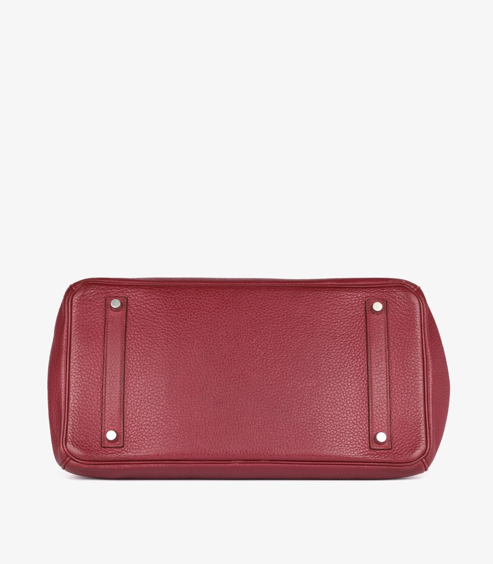 Hermès Rubis Clemence Leather Birkin 35cm Retourne Handbag - 7