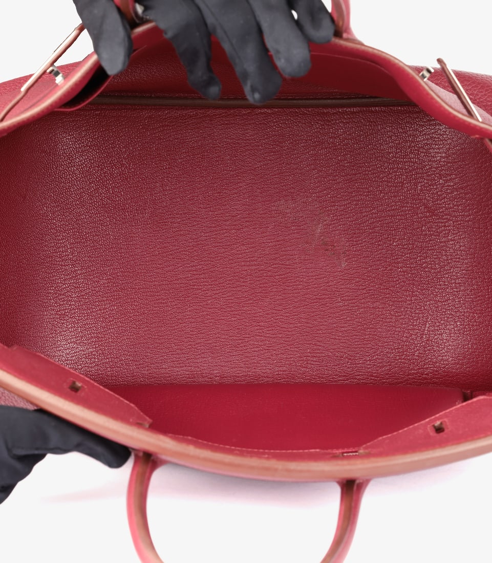 Hermès Rubis Clemence Leather Birkin 35cm Retourne Handbag - 9