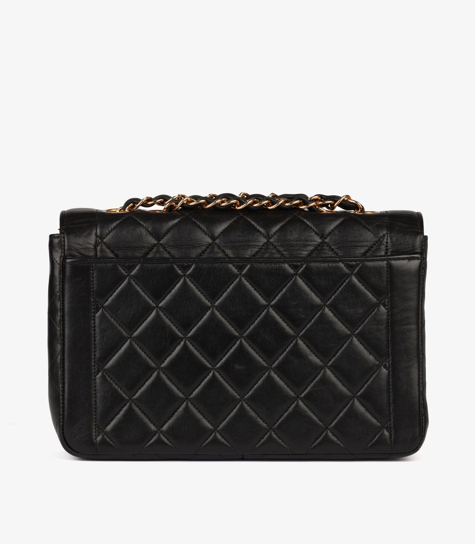 Chanel Black Quilted Lambskin Leather Vintage Small Classic Single Flap Bag - 6