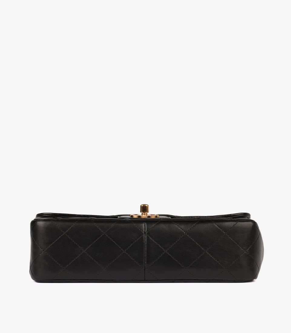 Chanel Black Quilted Lambskin Leather Vintage Small Classic Single Flap Bag - 7