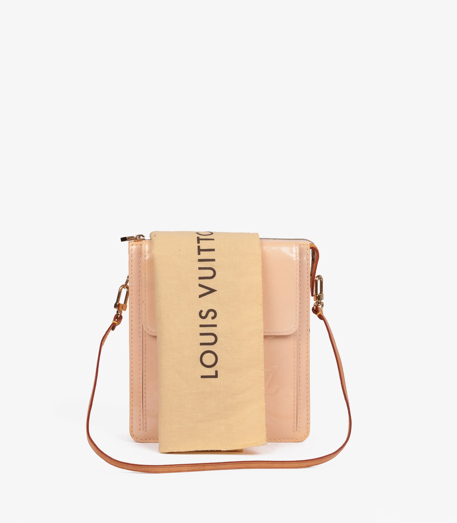Louis Vuitton Marshmallow Monogram Vernis Leather Vintage Motto Pouch - 11