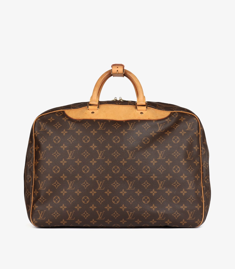 Louis Vuitton Brown Monogram Coated Canvas & Vachetta Leather Vintage Alize 50 - 6