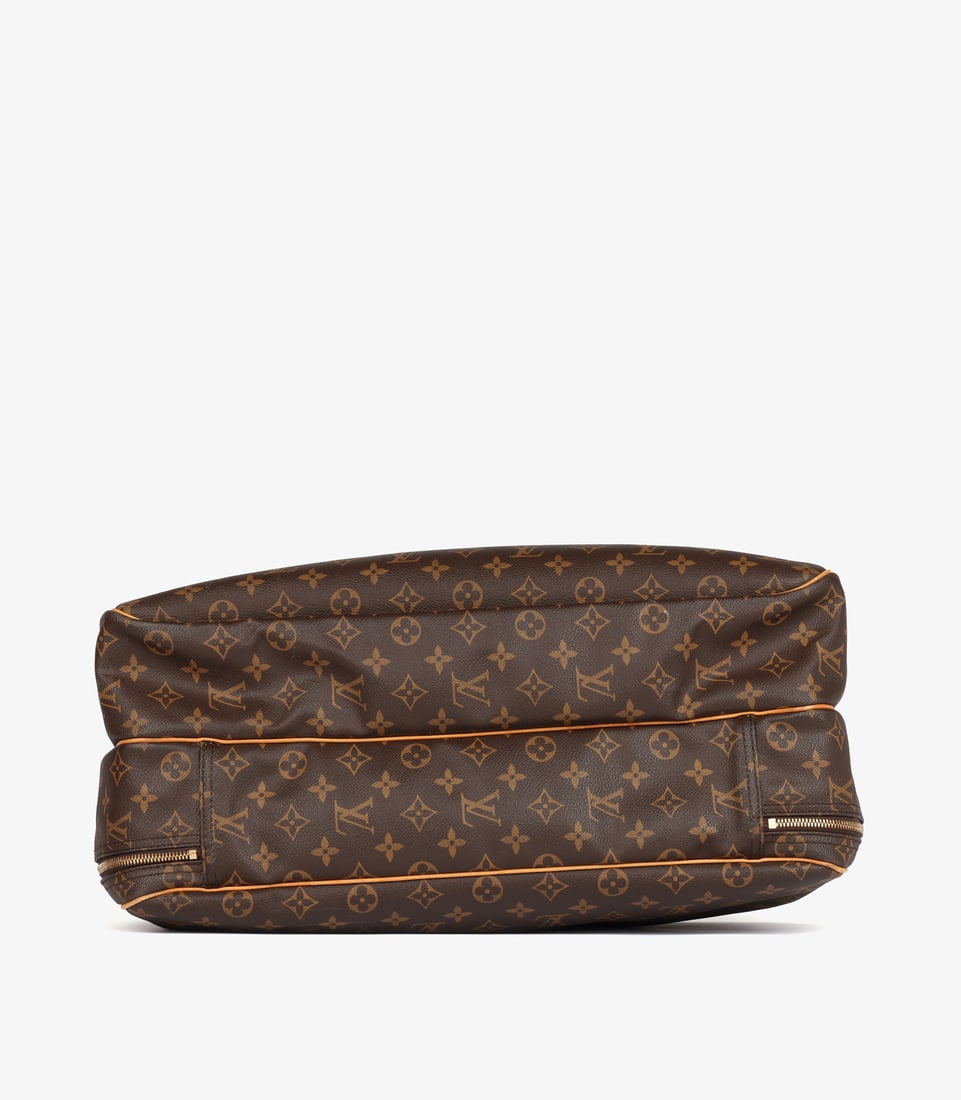 Louis Vuitton Brown Monogram Coated Canvas & Vachetta Leather Vintage Alize 50 - 7