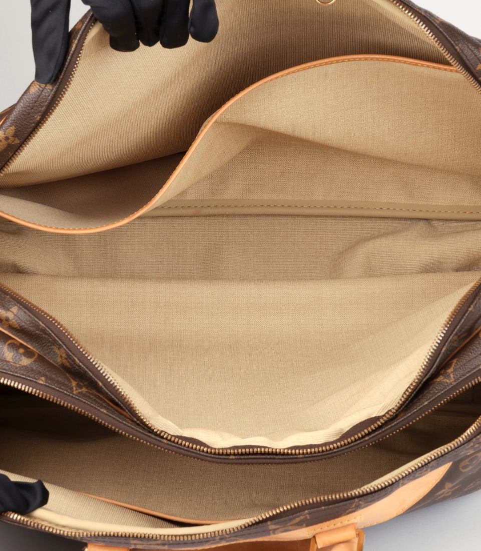 Louis Vuitton Brown Monogram Coated Canvas & Vachetta Leather Vintage Alize 50 - 9