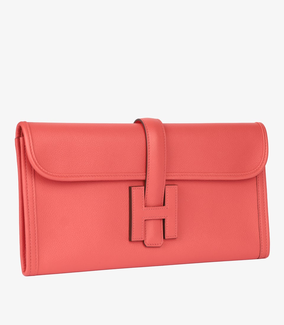 Hermès Rose Texas Evercolour Leather Jige Elan 29 Handbag - 3