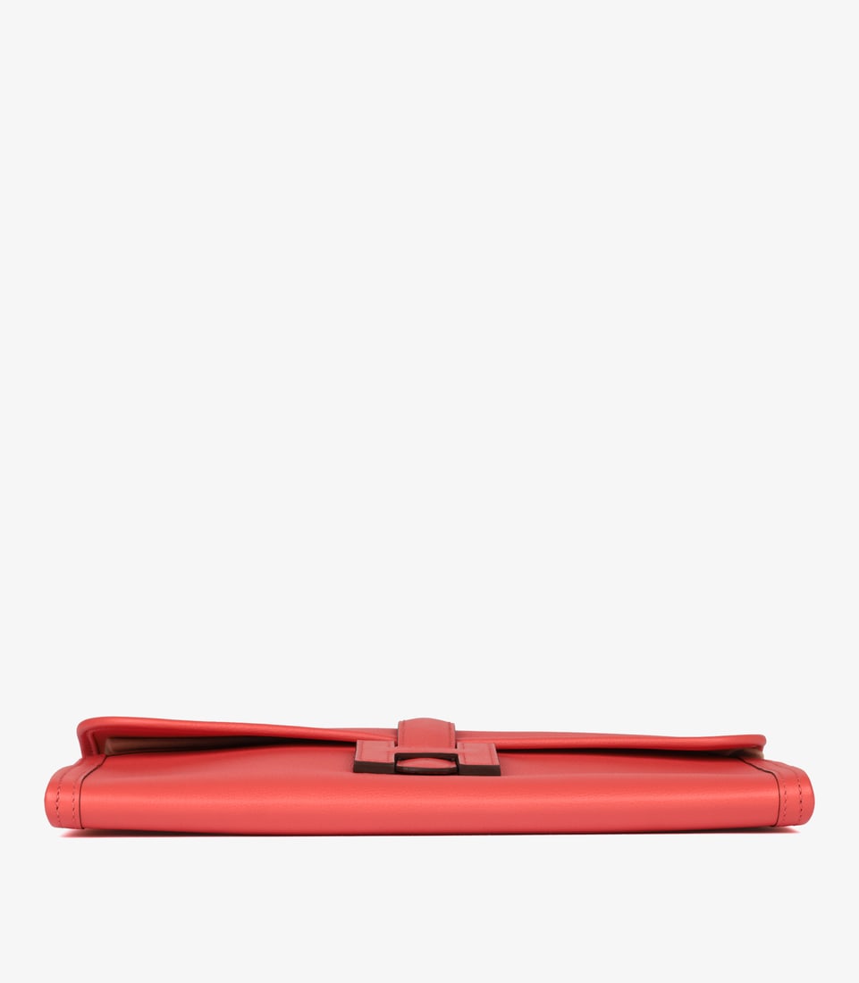 Hermès Rose Texas Evercolour Leather Jige Elan 29 Handbag - 7