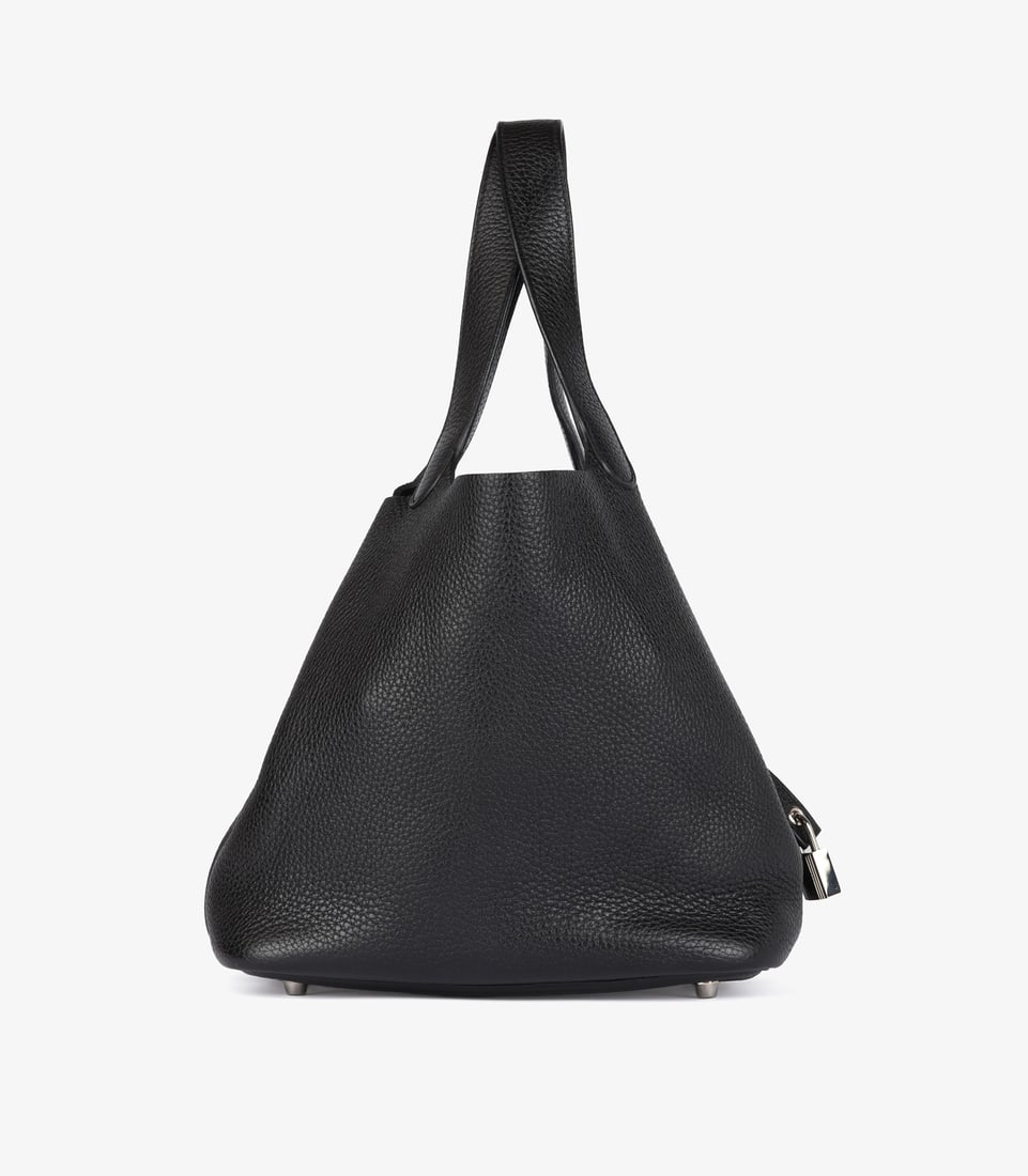 Hermès Black Clemence Leather Picotin Lock 22 Handbag - 4