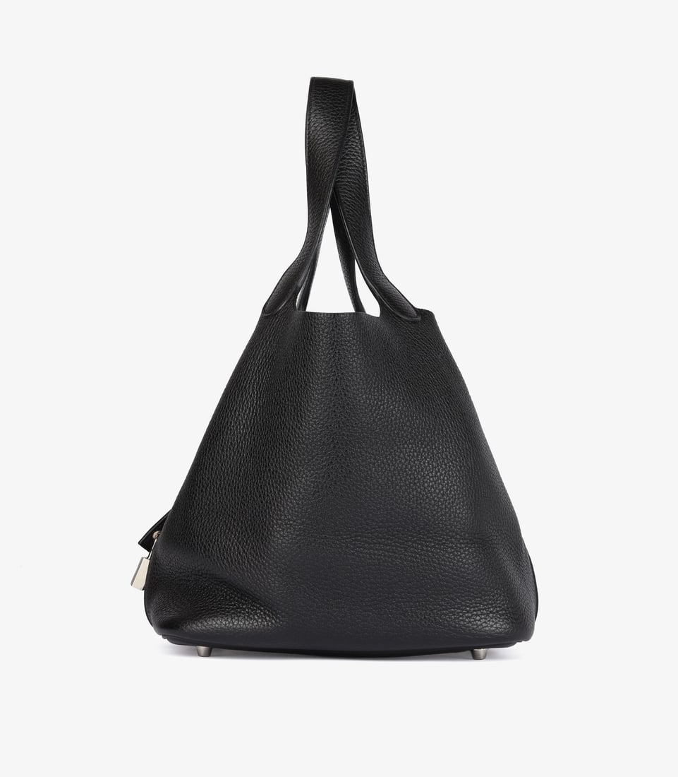 Hermès Black Clemence Leather Picotin Lock 22 Handbag - 5