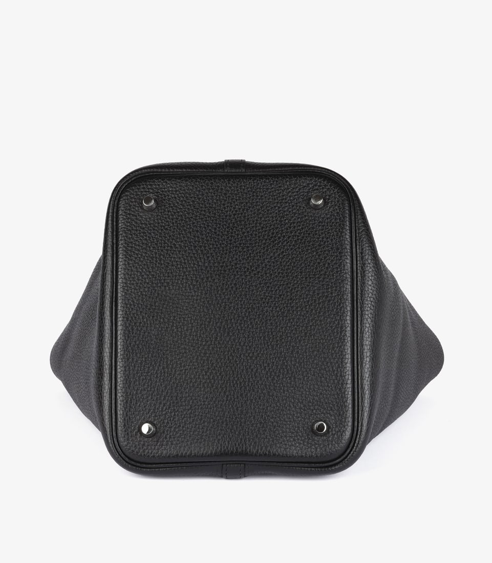 Hermès Black Clemence Leather Picotin Lock 22 Handbag - 7