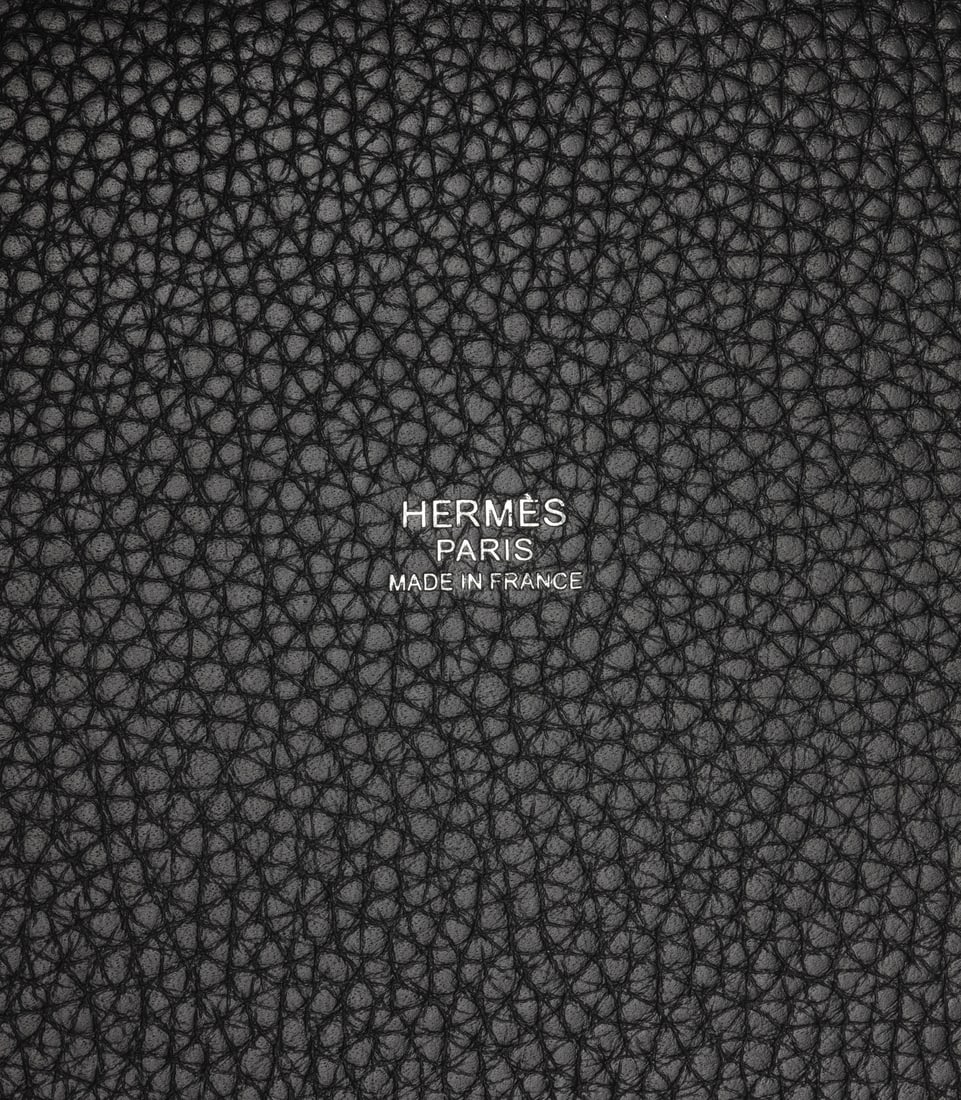 Hermès Black Clemence Leather Picotin Lock 22 Handbag - 8