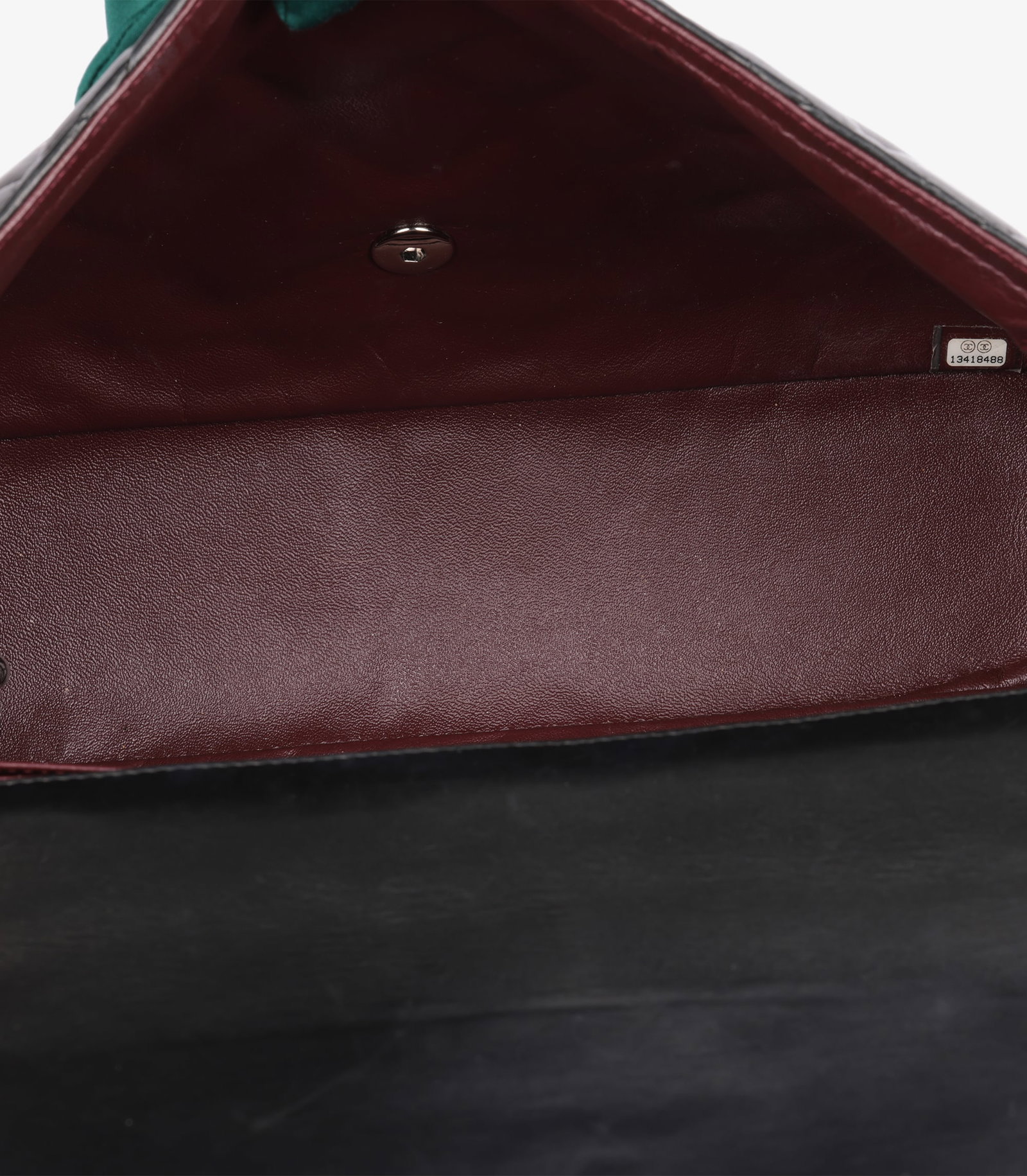 Chanel Black Quilted Lambskin Leather Maxi Classic Single Flap Bag - 8