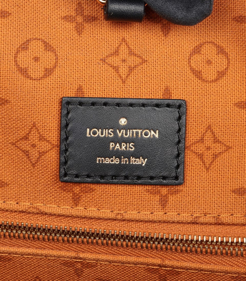 Louis Vuitton Orange, White & Black Giant Crafty Monogram Coated Canvas Onthego GM - 9