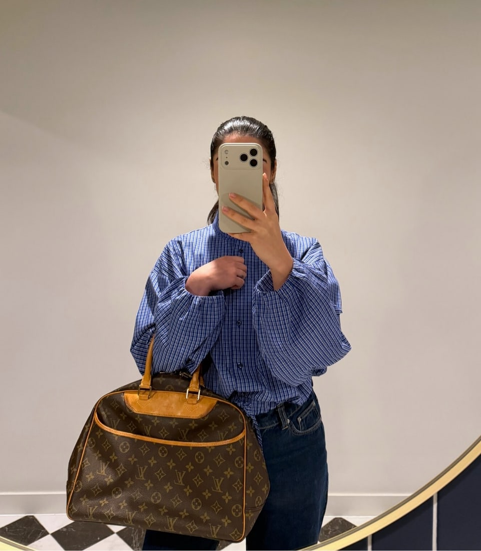 Louis Vuitton Brown Monogram Coated Canvas & Vachetta Leather Vintage Deauville - 2