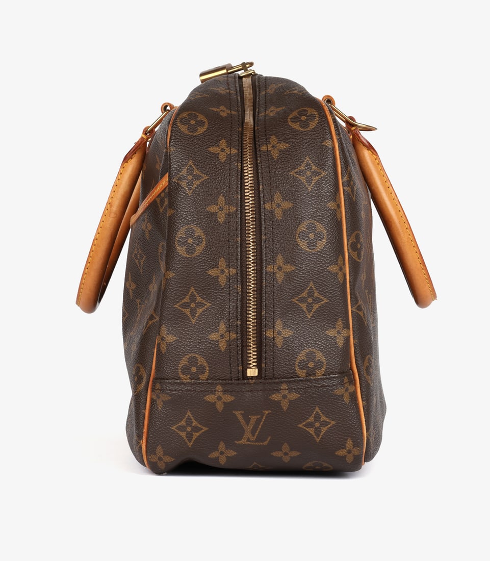 Louis Vuitton Brown Monogram Coated Canvas & Vachetta Leather Vintage Deauville - 5