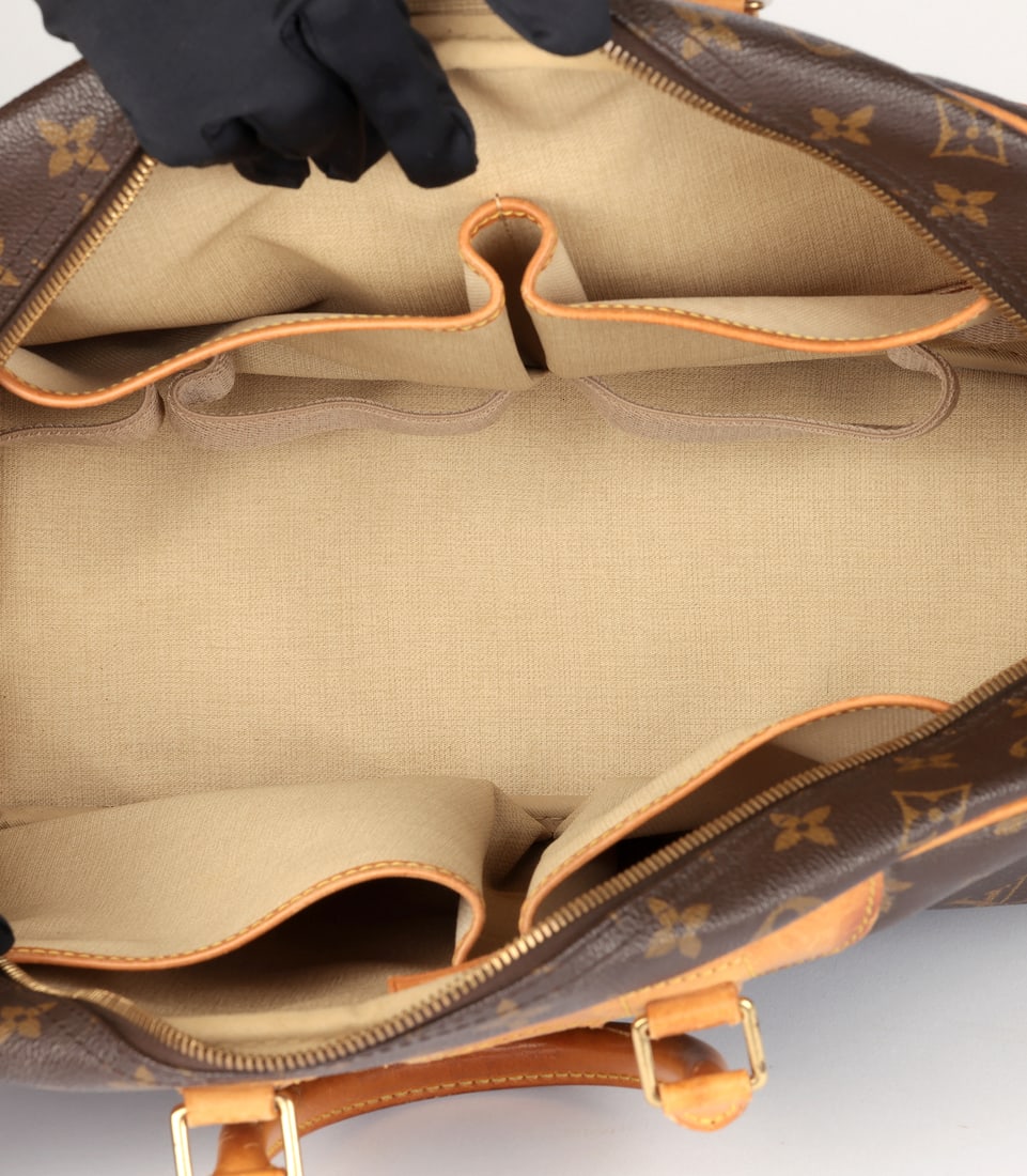 Louis Vuitton Brown Monogram Coated Canvas & Vachetta Leather Vintage Deauville - 8