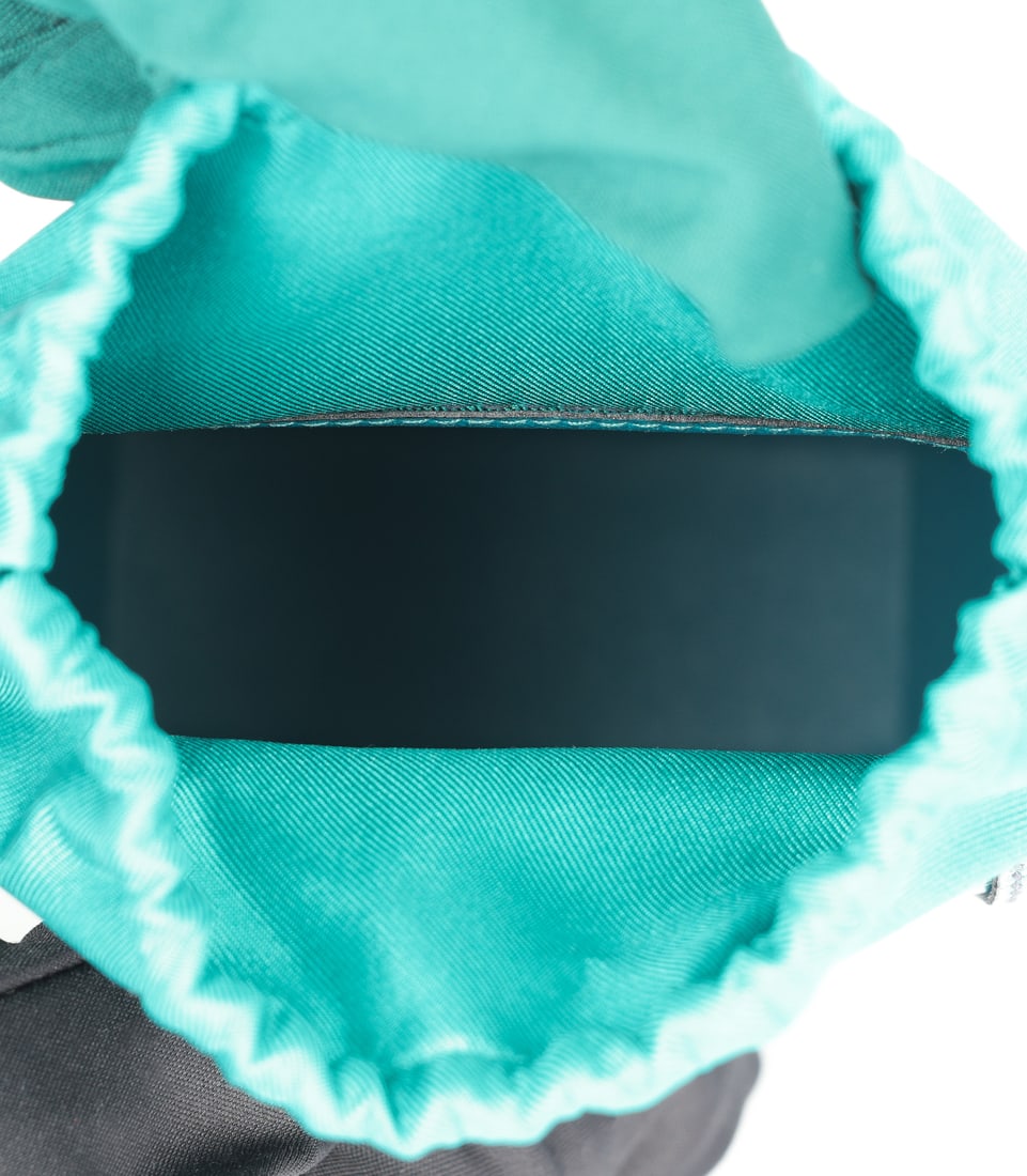 Hermès Bleu Petrole Shiny Niloticus Lizard Leather & Silk Sac a Poudrier Handbag - 10