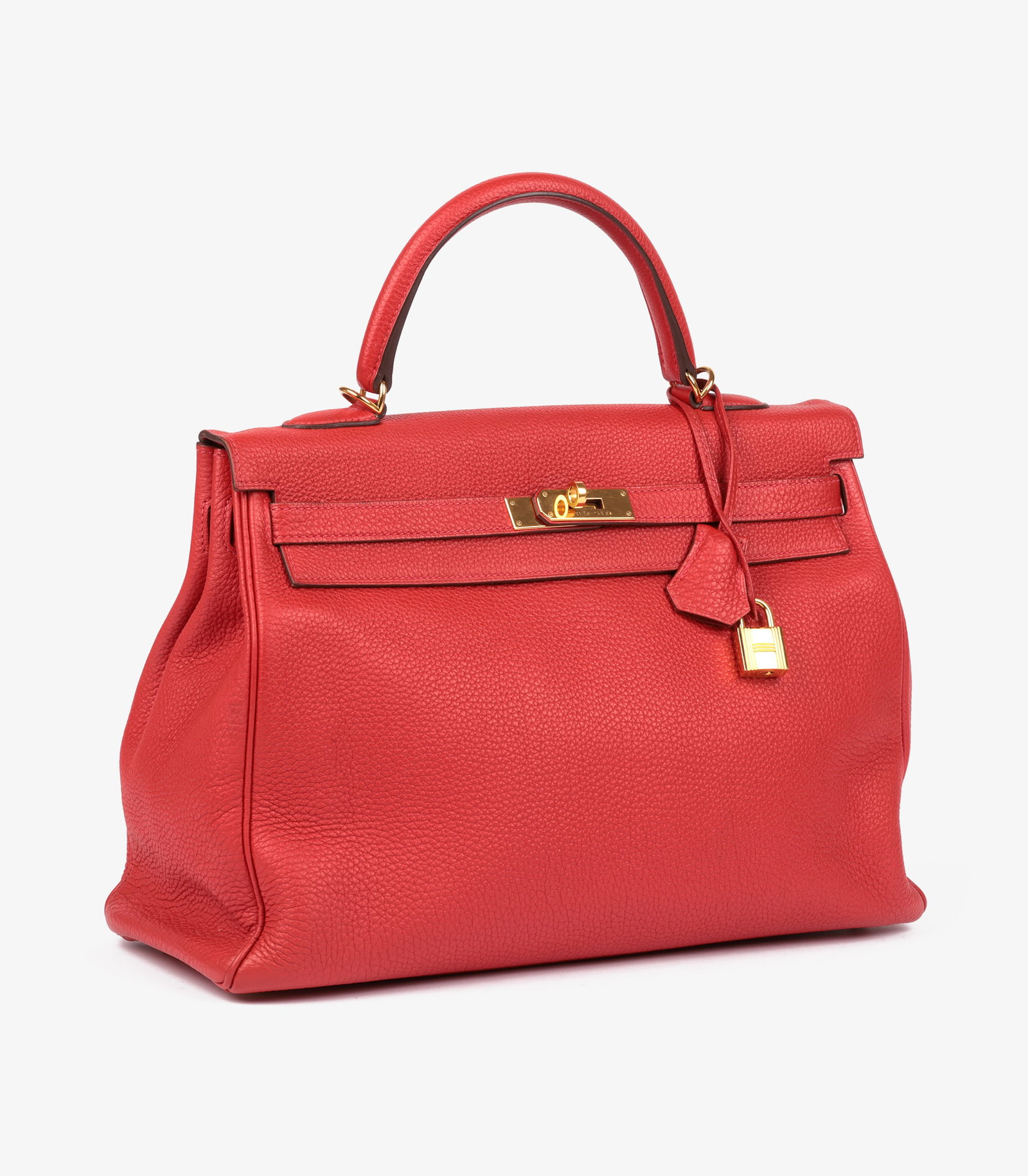 Hermès Geranium Togo Leather Kelly 35cm Retourne Handbag - 3