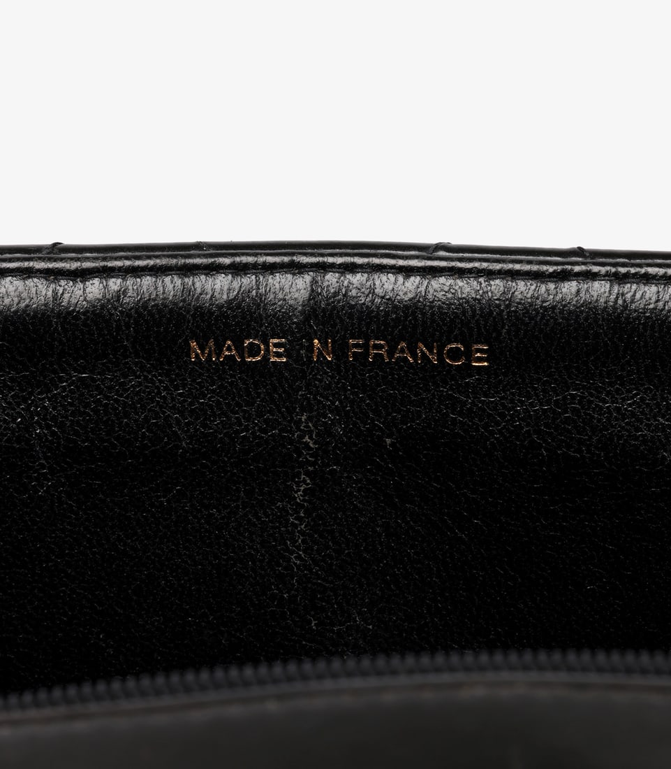 Chanel Black Quilted Patent Leather Vintage Jumbo XL Classic Single Flap Bag - 18