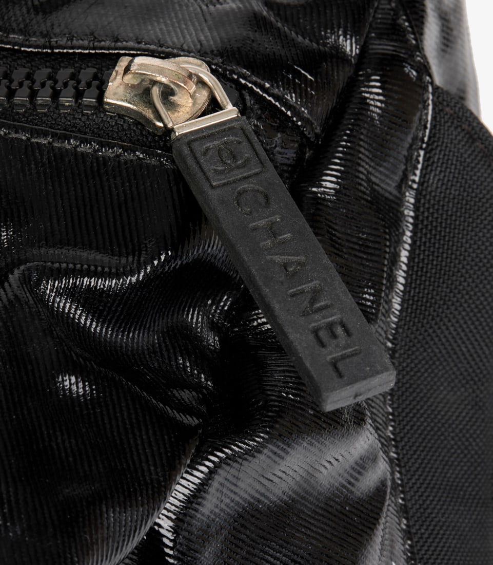 Chanel Black Vinyl & Mesh Sports Line Duffle Bag - 10