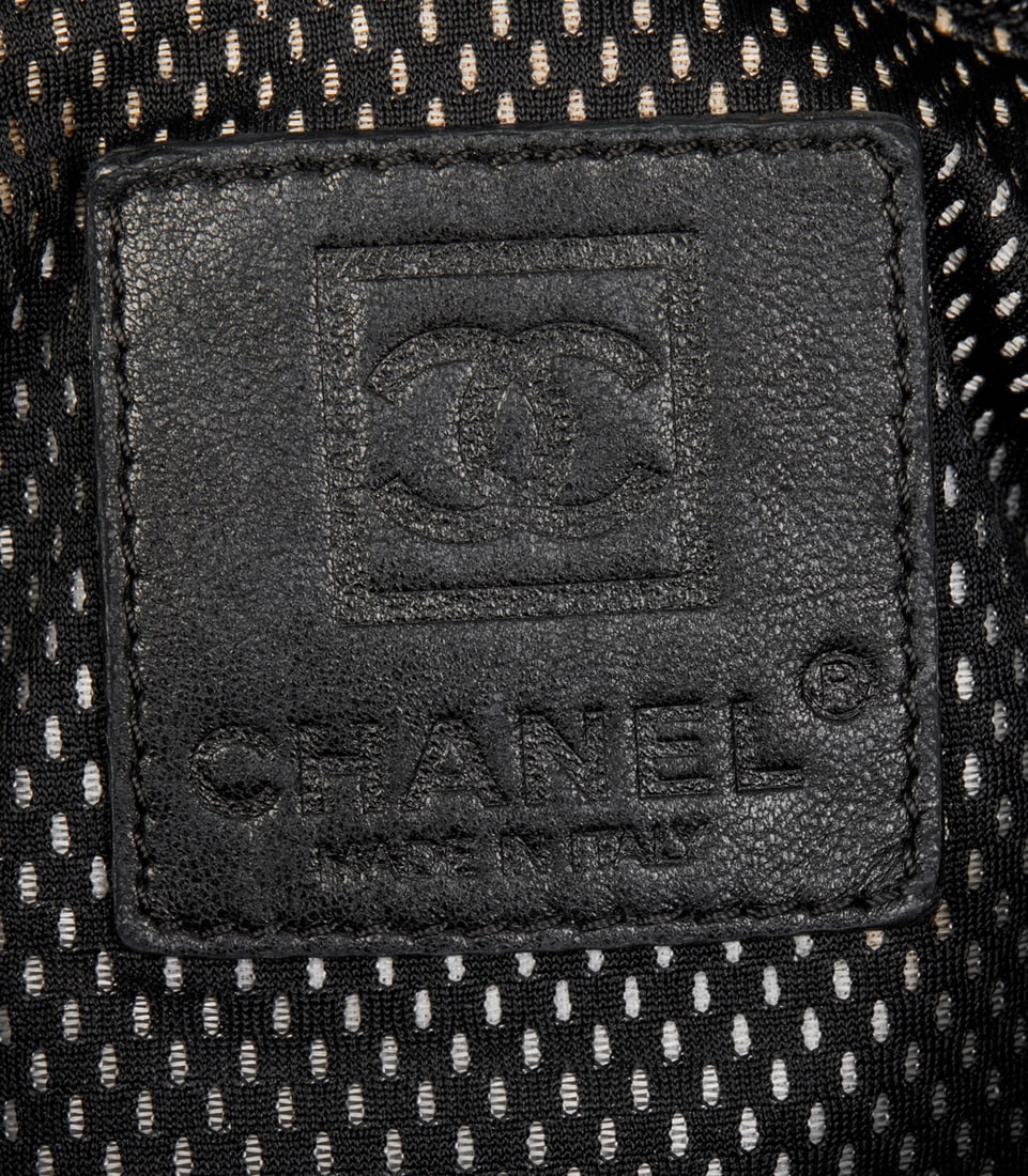 Chanel Black Vinyl & Mesh Sports Line Duffle Bag - 12