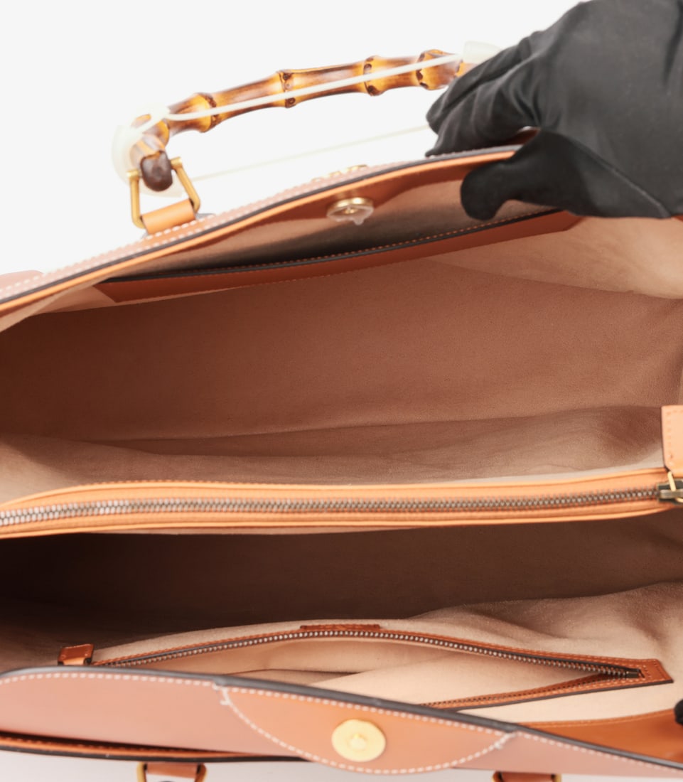 Gucci Brown, White & GG Supreme Coated Canvas Patchwork, Brown Calfskin Leather Maxi Diana - 9