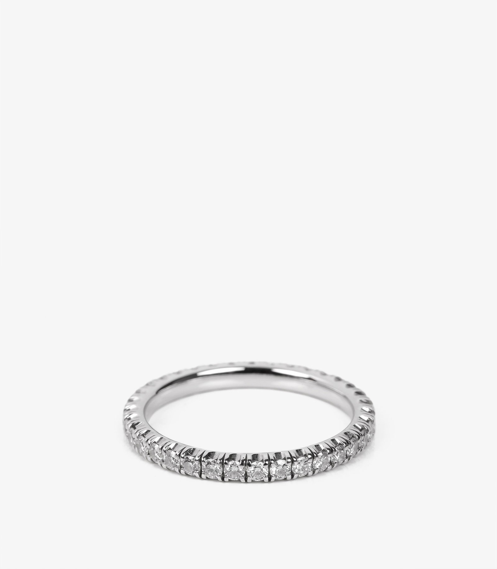Cartier Diamond 18ct White Gold Etincelle de Cartier 2mm Band Ring - 2