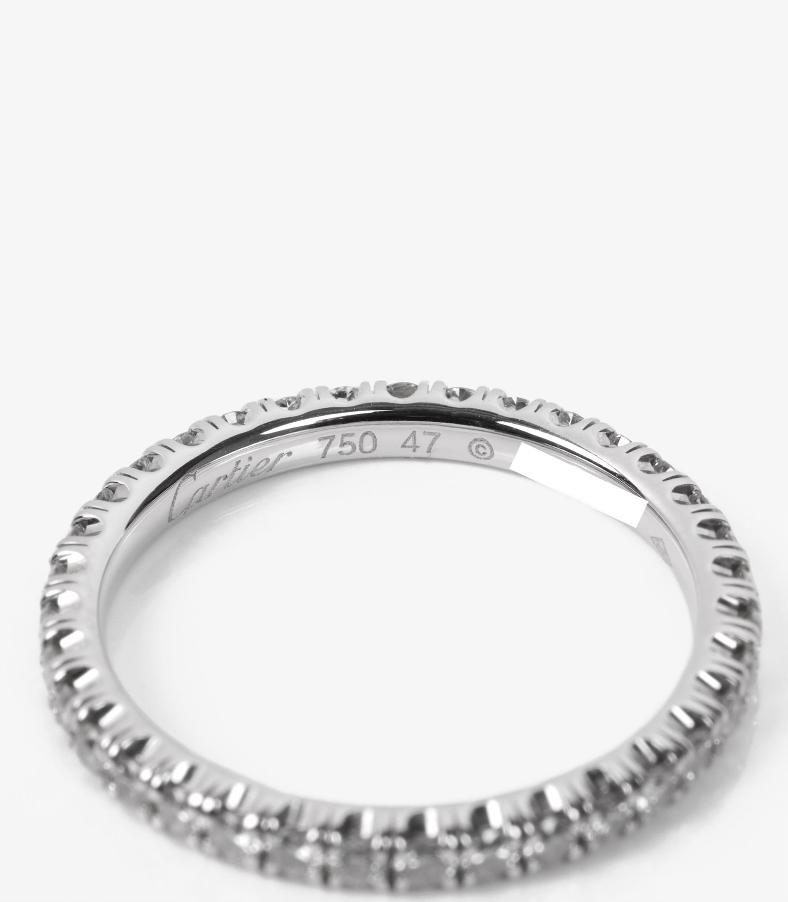 Cartier Diamond 18ct White Gold Etincelle de Cartier 2mm Band Ring - 3