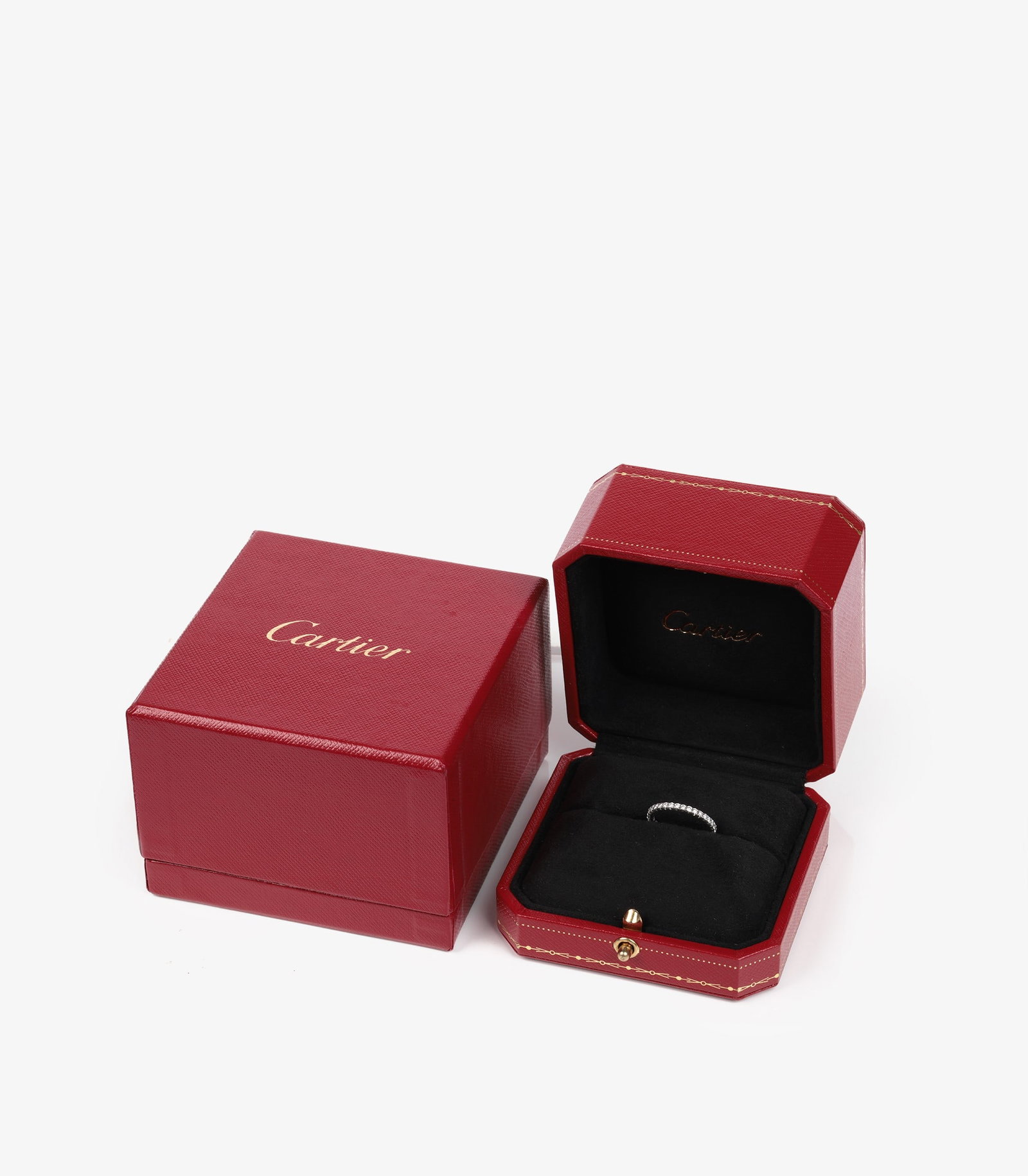 Cartier Diamond 18ct White Gold Etincelle de Cartier 2mm Band Ring - 6