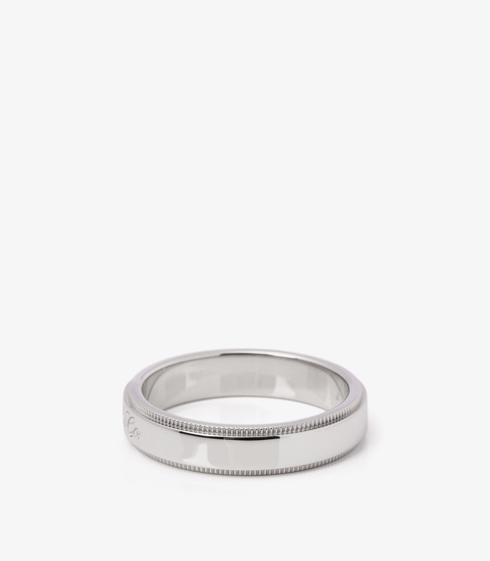 Tiffany & Co. Milgrain Platinum Band Ring - 4
